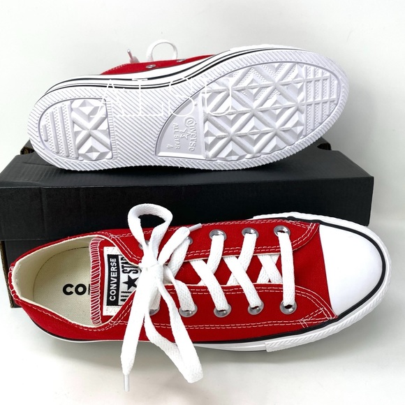 Converse Ctas Platform Layer Canvas Low Enamel Red - Picture 10 of 11